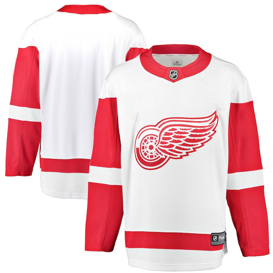 Men Detroit Red Wings Fanatics Branded White Breakaway Away NHL Jersey->customized nhl jersey->Custom Jersey